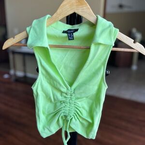 New Look Bright Green Petite Top